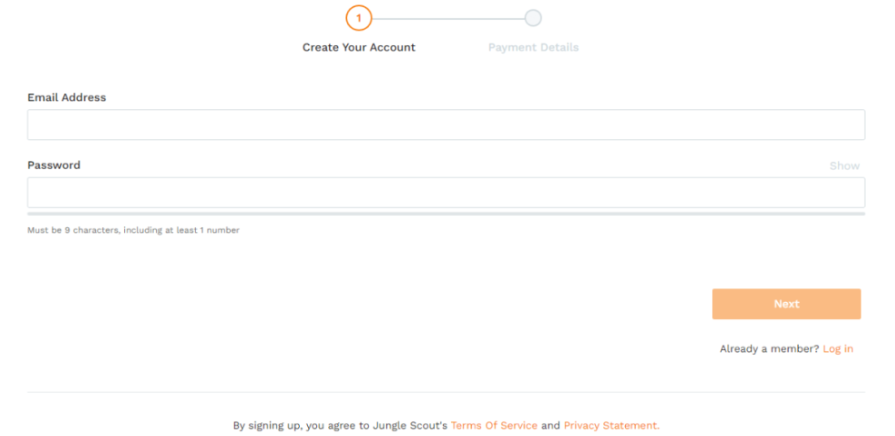 Jungle Scout - Create An Account 