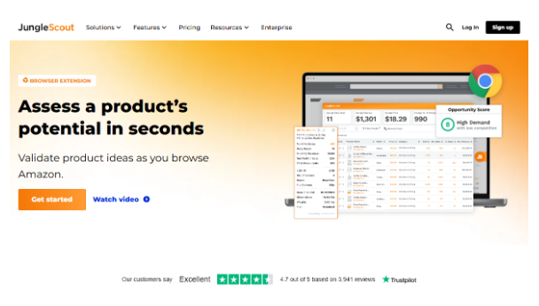 Jungle Scout Chrome Extension for Product Research